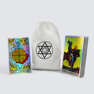 ซื้อ การ์ดทาโรต์ฮอลโลแกรฟิคพรีเมียมพิมพ์ตามสั่ง พร้อมกระเป๋า พิมพ์ทําการ์ดทาโรต์ราคาสูง พร้อมคู่มือ online manufacture