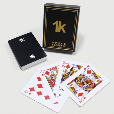 ซื้อ 0.3 มิลลิเมตร กันน้ําพลาสติก การเล่นไพ่ โลโก้ที่กําหนดเอง โฆษณา ไพ่โป๊กเกอร์ online manufacture