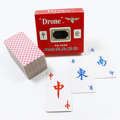 ซื้อ พื้นผิวเลมีเนชั่นที่กําหนดเอง บัตรกระดาษ Majong Tetle สําหรับผู้ใหญ่ กรณีเล่นเกม online manufacture