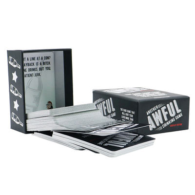 ซื้อ Varnishing Print Drinking Game Question Cards Deck Custom Printing Drinking Truth or Dare Card Game for Adult with Box Printing Service online manufacture
