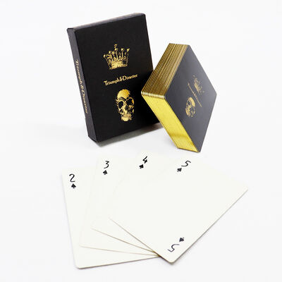 ซื้อ การ์ดพนันแบบ Custom Gold Edge ด้วยการออกแบบที่เหมาะสมและวัสดุที่เป็นมิตรต่อสิ่งแวดล้อมสําหรับงานเลี้ยงและโปรโมชั่น online manufacture