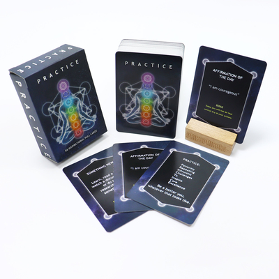 CMYK หรือ PMS Printed Inspirational Pull Card Game Set สําหรับการฝึกการยืนยัน