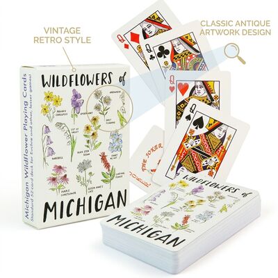 Vintage Retro Style Custom Playing Cards Collection with Classic Antique Artwork Design and Premium Paper Stock