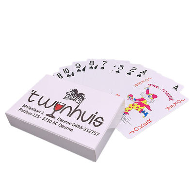 พลาสติก PVC 75x115mm 100 เปอร์เซ็นต์เล่นไพ่พลาสติกสีเต็ม